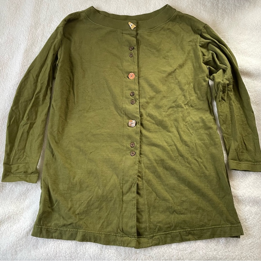Wearable Integrity by Barbara Lesser Vintage Art to Wear Tunic Top Womens 2X